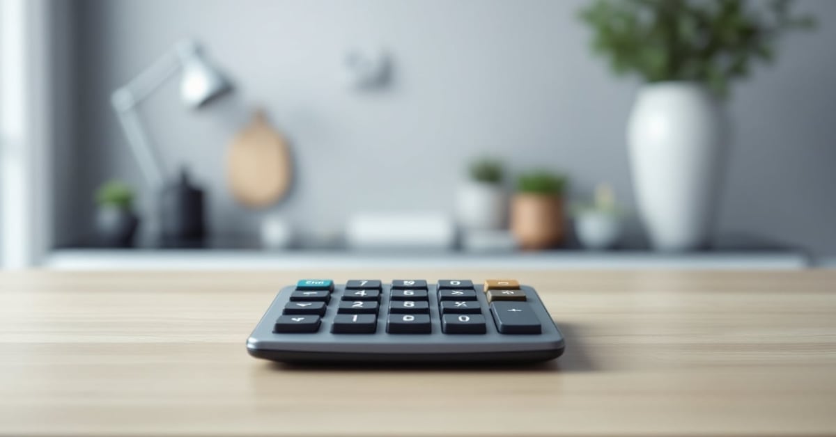 Calculatrice pour TVA posée sur un bureau moderne, outil pour convertir les montants HT en TTC