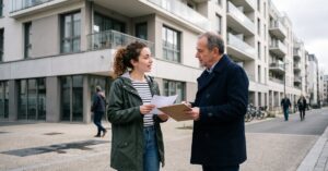 Immobilier locatif à Nantes : vue sur des immeubles résidentiels du centre-ville nantais