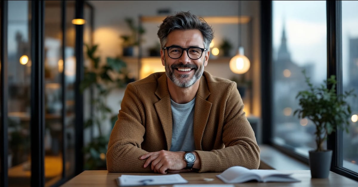 Investissement immobilier rentable : immeuble moderne avec clés et documents financiers sur bureau