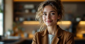 Sage-femme libérale en consultation dans son cabinet privé moderne