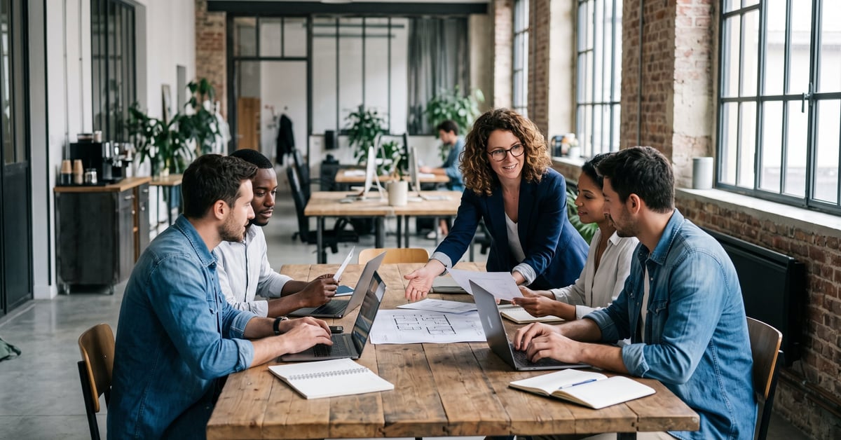 TPE entreprise : dirigeant de très petite entreprise dans son bureau moderne